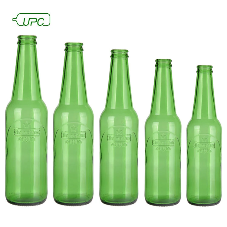 Factory Price Custom 330ml 500ml 640ml 750ml Green Beer Glass Bottle