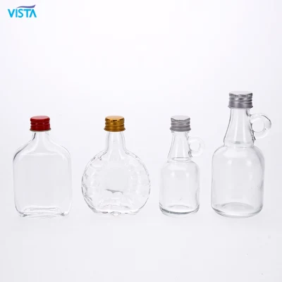 Vista Ready Mold 50 ml Mini-Likör-Wodka-Gin-Rum-Brandy-Glasflasche mit Schraubverschluss